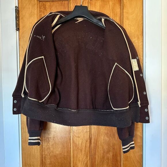 STUNNING VTG 1964 Letterman’s Jacket Mens Small State Champs Midcentury 1960s - Picture 10 of 10
